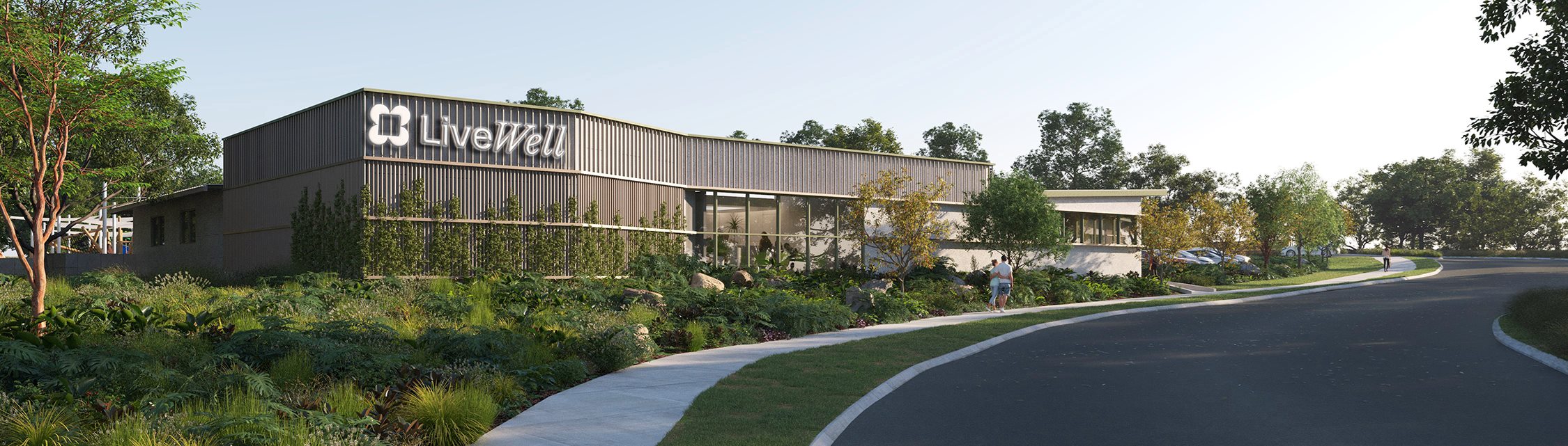 Artist's impression of the LiveWell Burpengary medical centre from the street